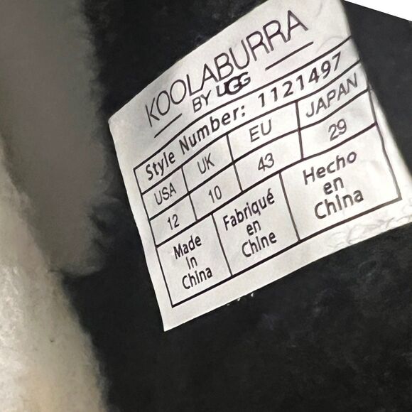 Koolaburra UGG Black Suede Lace Up Winter Boots Womens 12 Faux Fur Lined - Picture 5 of 11